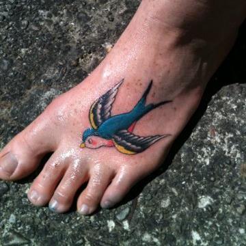Swallow Foot Tattoo | KateHelenMuir Swallow Foot Tattoo | KateHelenMuir